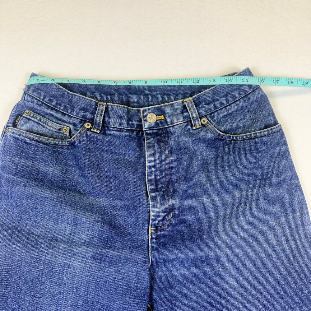 Ralph Lauren VTG 90's High Rise Straight Leg Blue Jeans Sz12 Cotton Mom Jeans - Picture 4 of 9